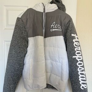 Aeropostale Two-Tone Gray Hoodie Jacket